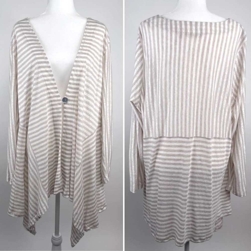 🚨FINAL PRICE 💸Soft Surroundings Linen Cascadia Button Front Tunic Cardigan